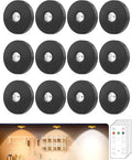 Rechargeable Puck Lights, 1500mAh Battery, Dimmer & Timer, Wireless Stick-On by Aokpsrt