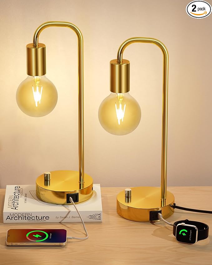 ONEWISH Industrial Table Lamp Set of 2 by onewish