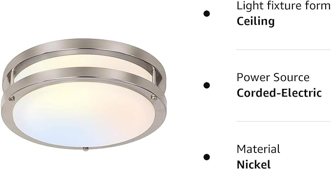 13 inch Flush Mount LED Ceiling Light Fixture, 2700K/3000K/3500K/4000K/5000K - Image 3