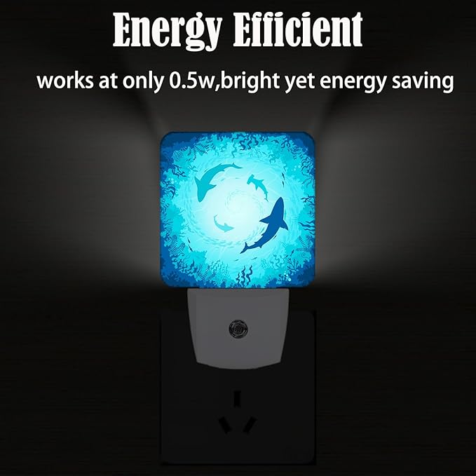 Floating Sharks Night Light, Plug Into Wall - Image 4