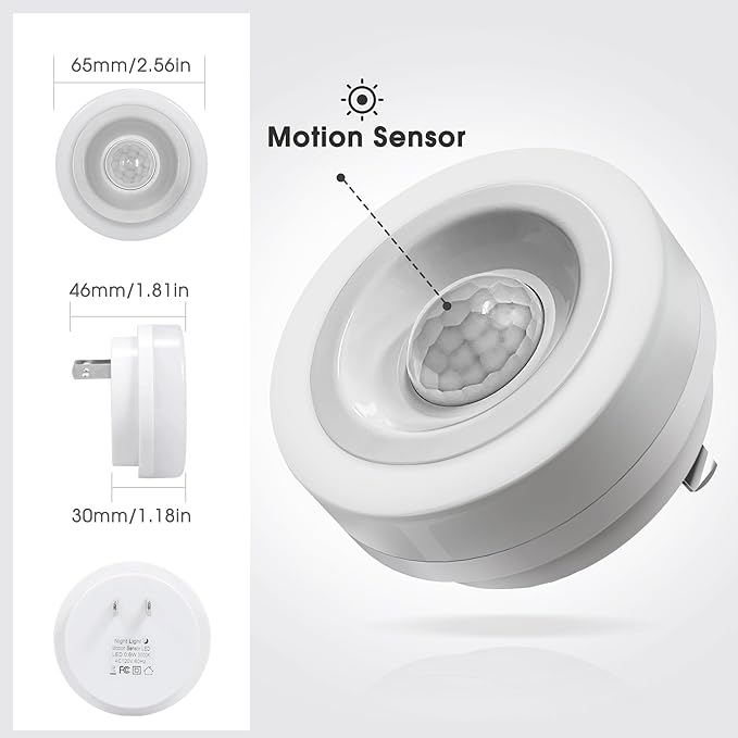 Briignite Motion Sensor Night Light Blue, Night Lights Plug into Wall, Auto - Image 6