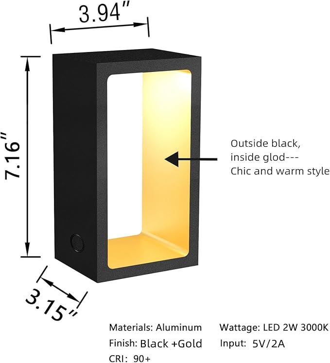Minimalist Portable Cordless LED Desk Lamp, Adjustable Brightness Bedside Night - Image 4