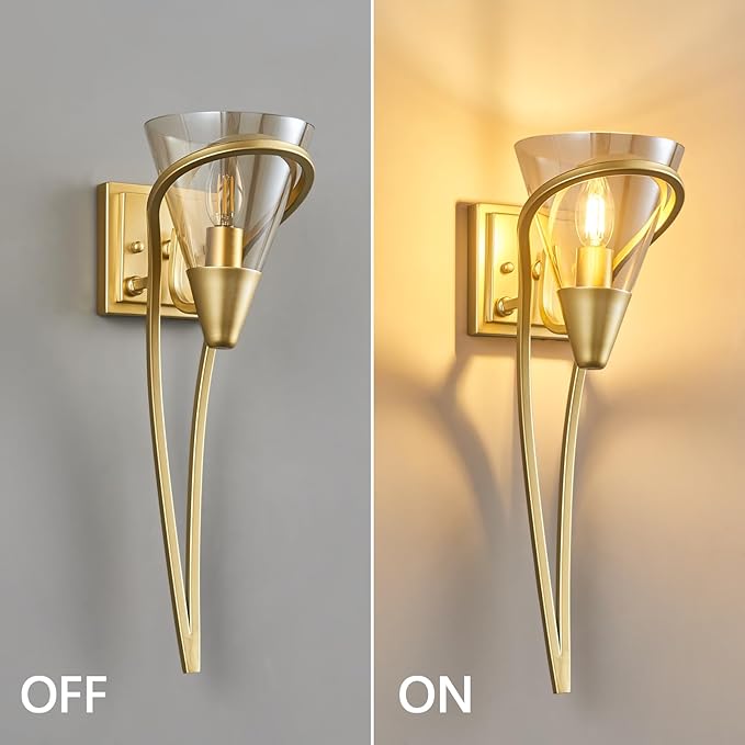 Modern Gold Wall Sconce E12 Torch Decorative Wall Lights Industrial Wall Lights - Image 7