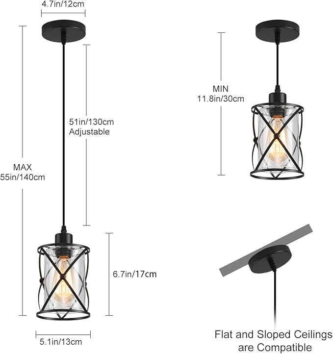 3 Lights Industrial Pendant Light - Image 5
