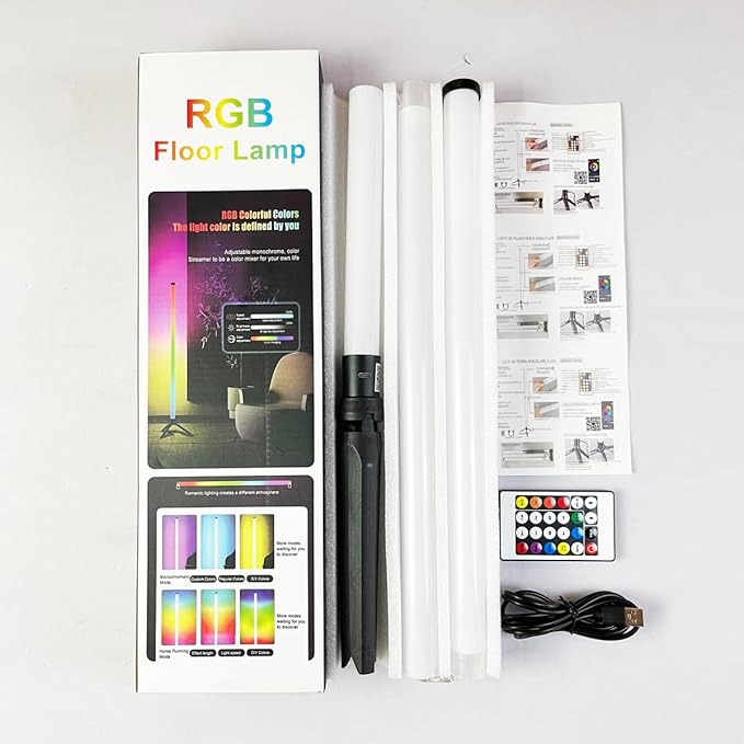 RGB LED Corner Floor Lamp，DIY Floor Lamp - Image 3
