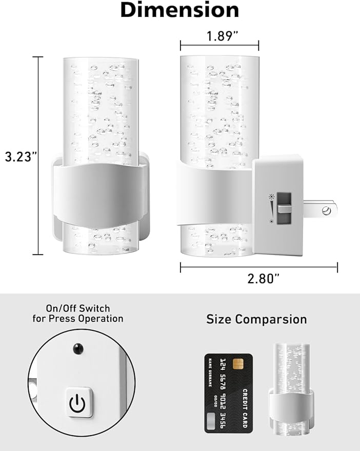 Night Lights Plug into Wall, Dimmable LED Night Light - Image 5