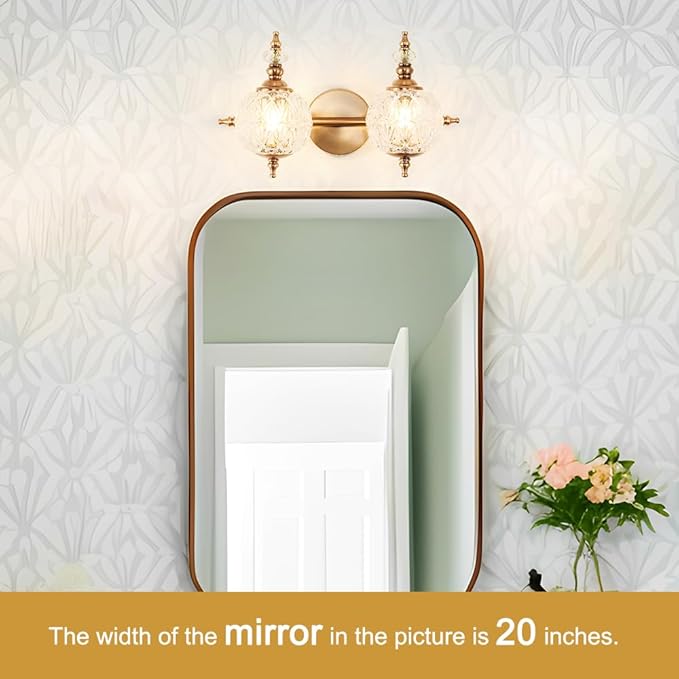 Brushed Gold Bathroom Vanity Light Fixture Vintage Style - Image 2