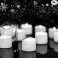 Homemory 48-Pack Cool White Novelty Flickering Flameless Tea Lights, 200+Hours by Homemory