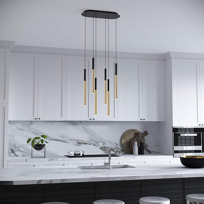 ALTAIR 6 Mini Pendant Lighting Black-Brass - Image 4