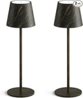 2-Pack Copper Cordless Table Lamp, Rechargeable LED Desk Lamp, 5000mAh Battery by LightUpYourLife
