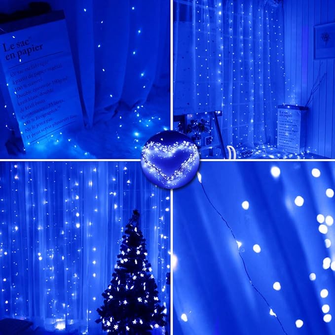 Curtain String Lights Indoor, 300 LED Twinkle Lights - Image 2