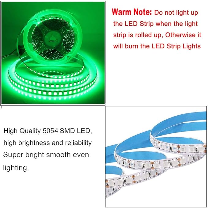 LED Light Strip, 16.4ft 600 Units SMD 5054 LEDs, 16000LM Flexible 12V DC - Image 7