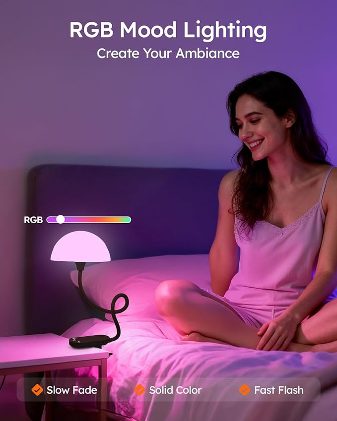 Cordless Clip On Lamp, Touch Control Desk Lamp - Image 3