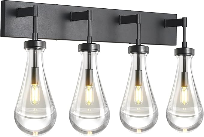 Raindrop Wall Sconces Black Crystal Sconces Wall Decor Modern Lighting Glass - Image 8