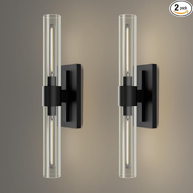 YUYI Black Wall Sconces, 22.8'' Wall Light Set of Two by YUYILIGHTING