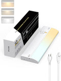 Under Cabinet Lighting Hardwired & Plug-in, 12 inch 3CCT Dimmable Linkable by AULAIDIK