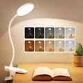 Mubarek Desk Light, 3600mAh Battery Operated Light, 5 Brightness+5 Color Clip by Mubarek
