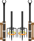 2 Pack String Light Poles, Metal Poles by NUERPO