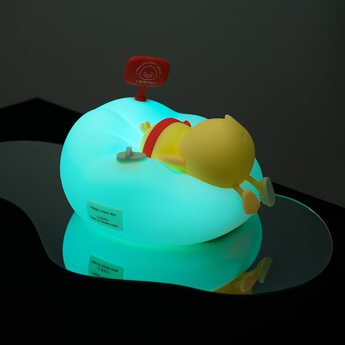 Duck Night Light for Kids, 7 Colors LED Nursery Lamp Dimmable & Rechargeable - Image 5