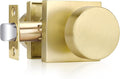 Haidms Gold Door Knob Passage, Heavy Duty Square Brushed Gold Hall and Closet by Haidms