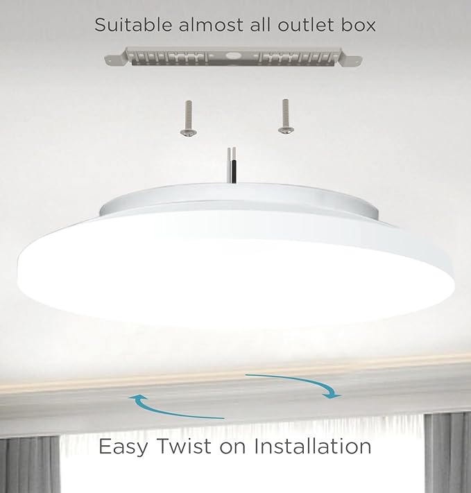 Flush Mount LED Ceiling Light Wired, 9 Inch 18W, 5 CCT 2700/3000/3500/4000/5000K - Image 5