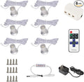 DEDC 6pcs Mini LED Spot Lights, 1.5W DC12V 3000K Under Cabinet Lights by DEDC