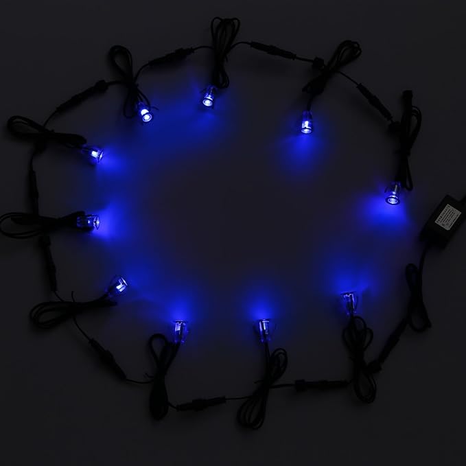 Pack of 10 0.7" Tiny LED Deck Light Kit Waterproof Outdoor Step Stairs Garden - Image 2