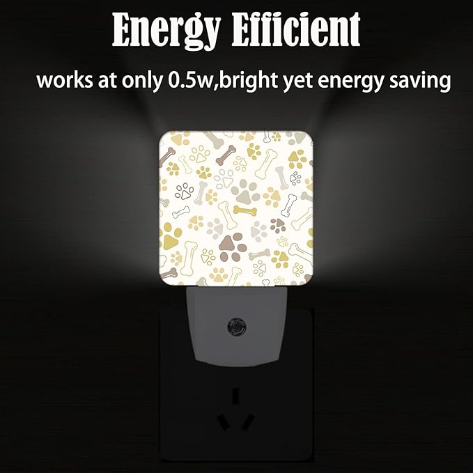 Dog Paw Night Light, Plug-in Nightlights Auto Sensor Night Lamp Dusk to Dawn - Image 4