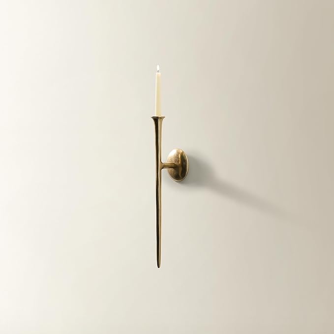 Z Gallerie One Piece Aspar Wall Sconce, Modern Candle Holder - Image 2