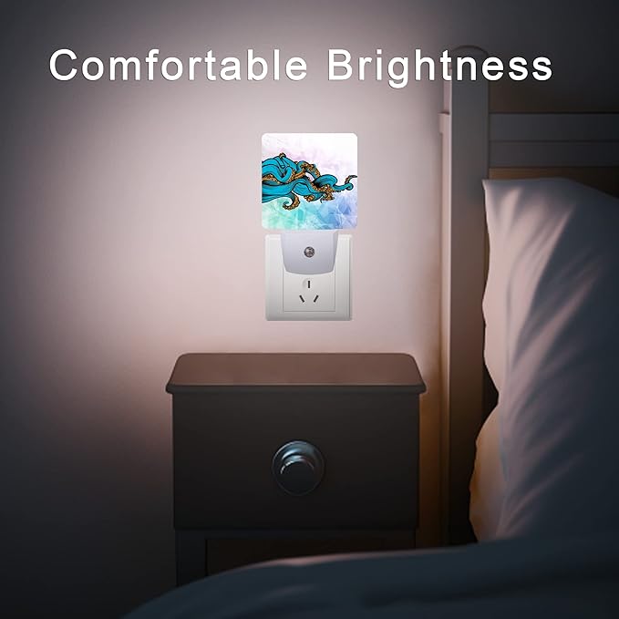 Octopus Night Light, Ocean World Sea Octopus Animal Night Lights Plug into Wall - Image 7
