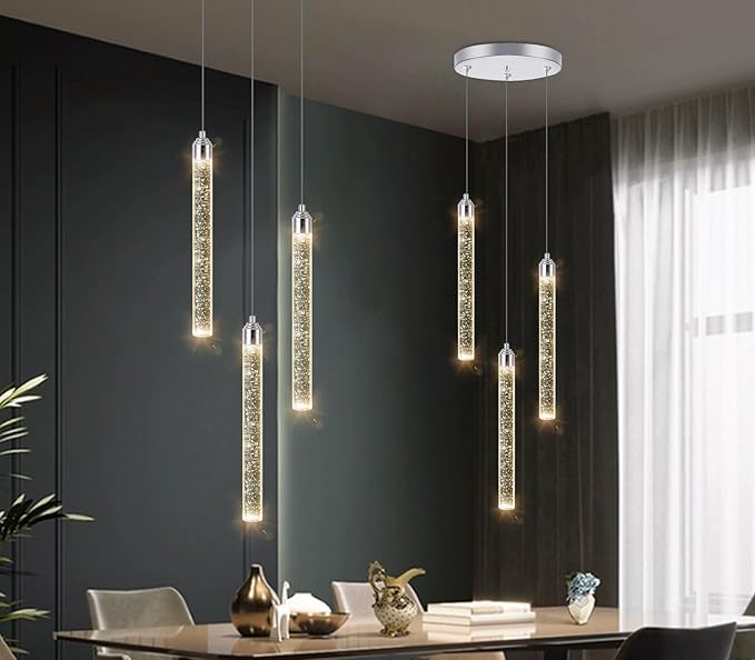 Mini Chandelier Crystal Pendant Lights Integrated LED Pendant Light Fixtures - Image 6