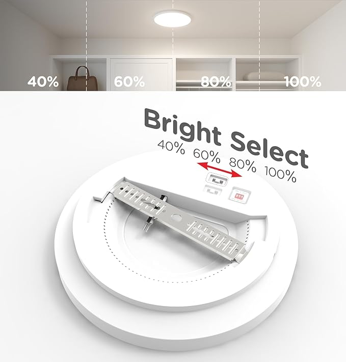 Motion Sensor Ceiling Light Hardwired, 9 Inch 18W Flush Mount Closet Light - Image 3