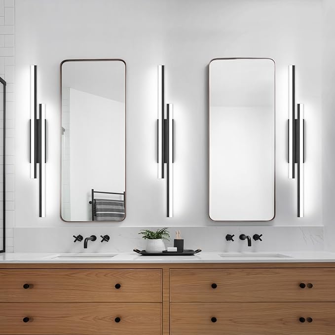 PRESDE 40 Inch LED Bathroom Vanity Light Bar, Modern Black Wall Lighting - Image 4
