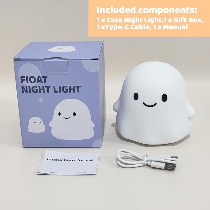 Halloween Ghost Night Light, Color-Changing & 50-Hour Battery, Spooky-Cute - Image 9