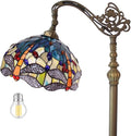 WERFACTORY Tiffany Floor Lamp Sea Blue Yellow Stained Glass Dragonfly Arch Lamp by WERFACTORY