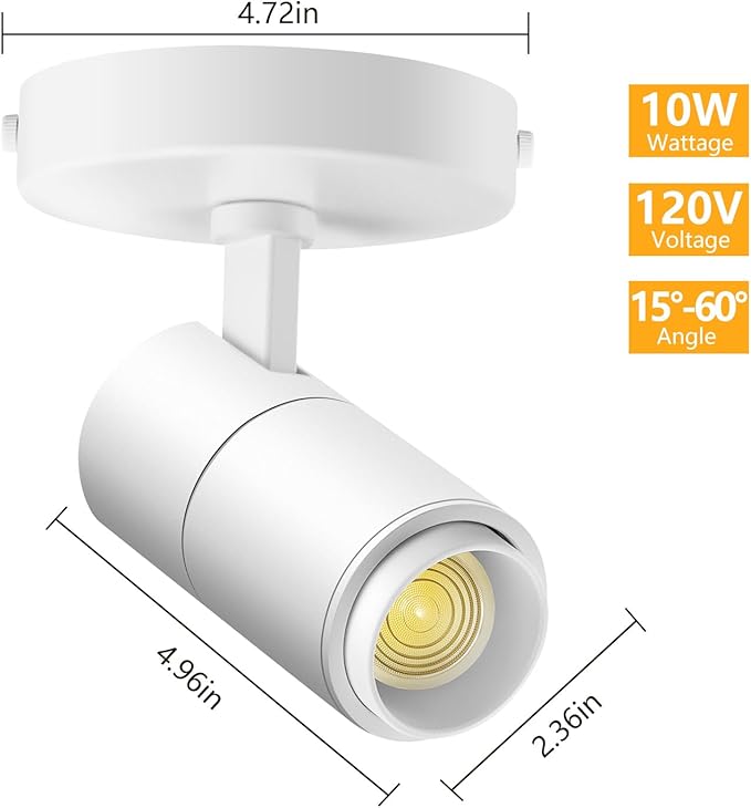 VANoopee 3-Color Zoomable Ceiling Spot Lights Indoor Flush Mount Adjustable LED - Image 8