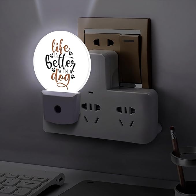 Round LED Night Light, Life is Better - Image 5