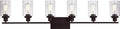 MELUCEE 6-Light Bathroom Vanity Light Fixture Vintage Industrial Oil Rubbed by MELUCEE