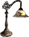 Bieye L13006 Hand-Painted Raven Table Lamp, Bridge Arm Desk Lamp by Bieye