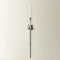 Z Gallerie One Piece Aspar Wall Sconce Long Candle Holder in Silver Finish by ZGallerie