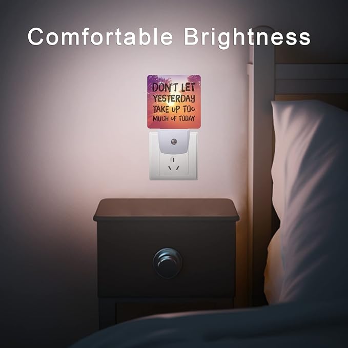 Inspirational Quote Night Light, Don't Let Yesterday Take Up Too Much of Today - Image 7