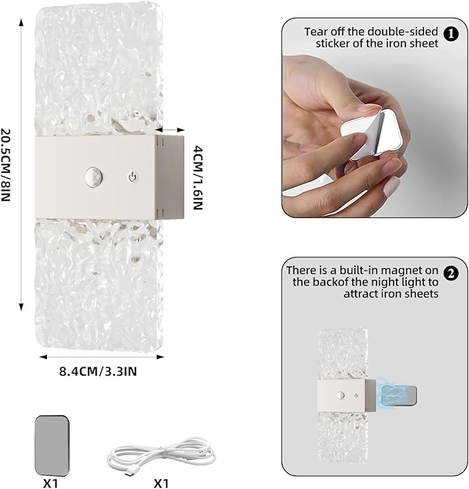 Magnetic Wall lamp Without Wiring, USB Charging Modell, Human-Sensing Ambient - Image 9
