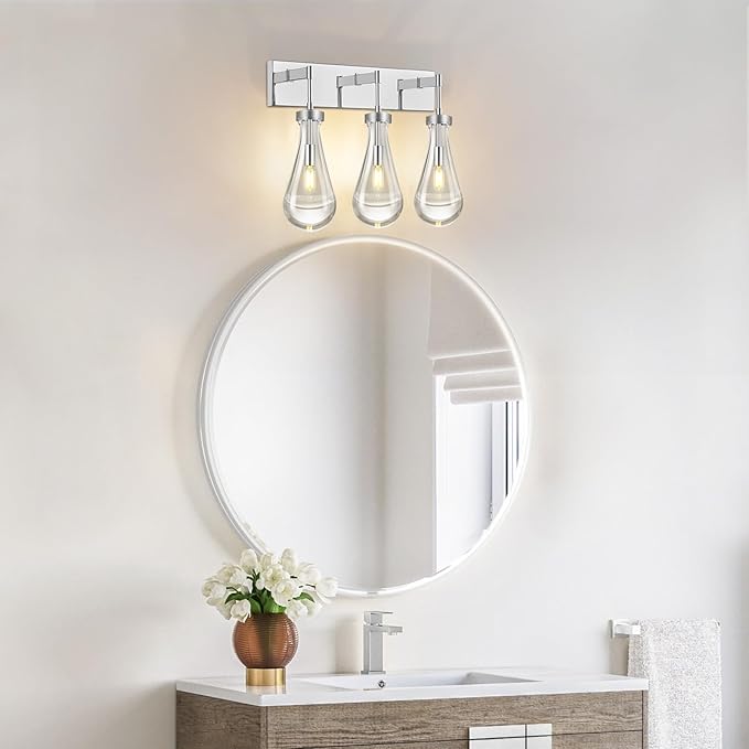 Raindrop Wall Sconces Chrome Crystal Sconces Wall Decor Modern Lighting Glass - Image 5