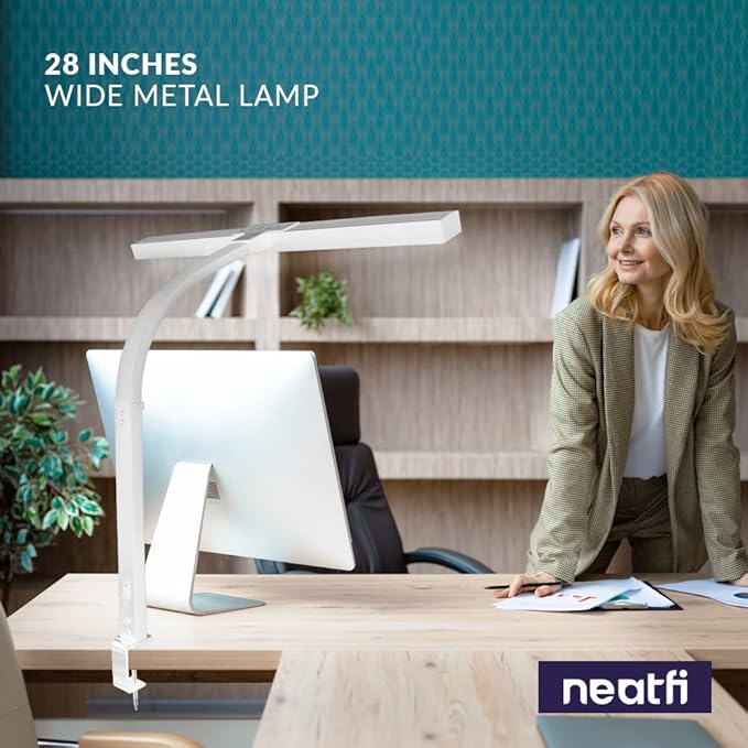 Neatfi Flex Desk Lamp with Clamp, 000 Lumens 30W LED Monitor Light, 3000K-6500K - Image 3
