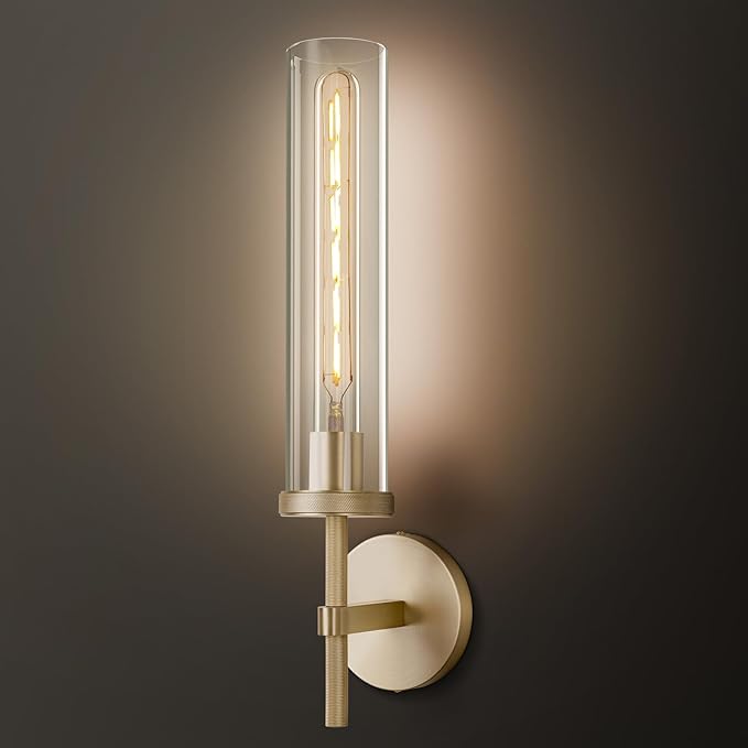 Gold Wall Sconces, 19.48" Knurled Wall Sconces, Modern Light Fixtures Wall by FAMDECOL