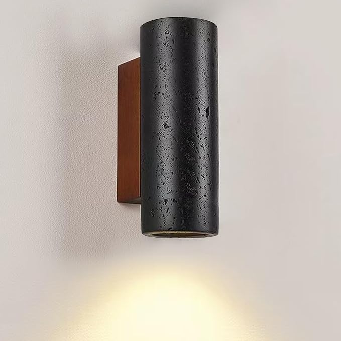 Alabaster Wall Sconce, Natural Round Wall Sconce Vanity Light Fixture by Unknown