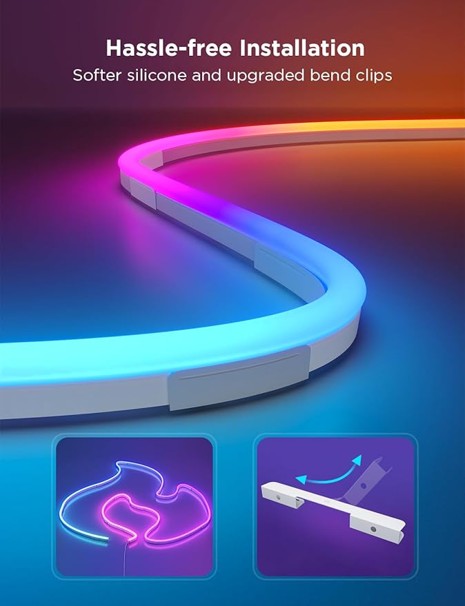 Govee RGBIC Neon Lights, LED Smart Neon Rope Light 2 Works - Image 2