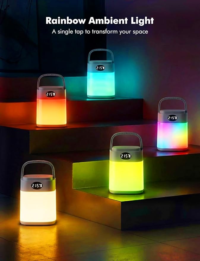 YHW RGB Touch Table Lamp, Dimmable Small RGB Bedside Bed Lamp - Image 4