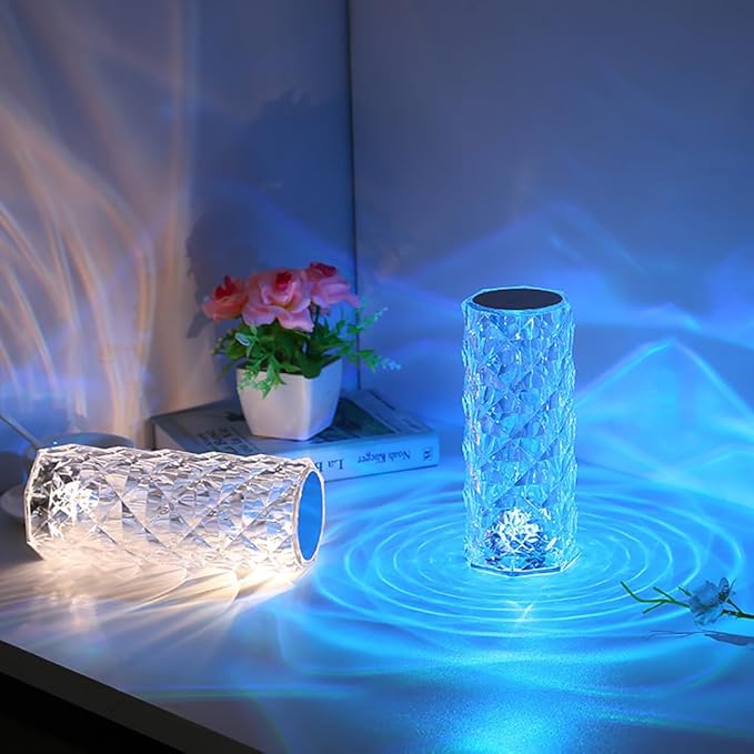 Portable Crystal Table Lamp, 16 Color Touch Control Rechargeable Lamp, Crystal - Image 6