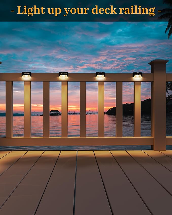JACKYLED 16 Pack, Step Lights Waterproof LED Solar Power Outdoor Fence Light - Image 7